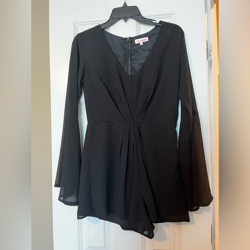 Black formal romper